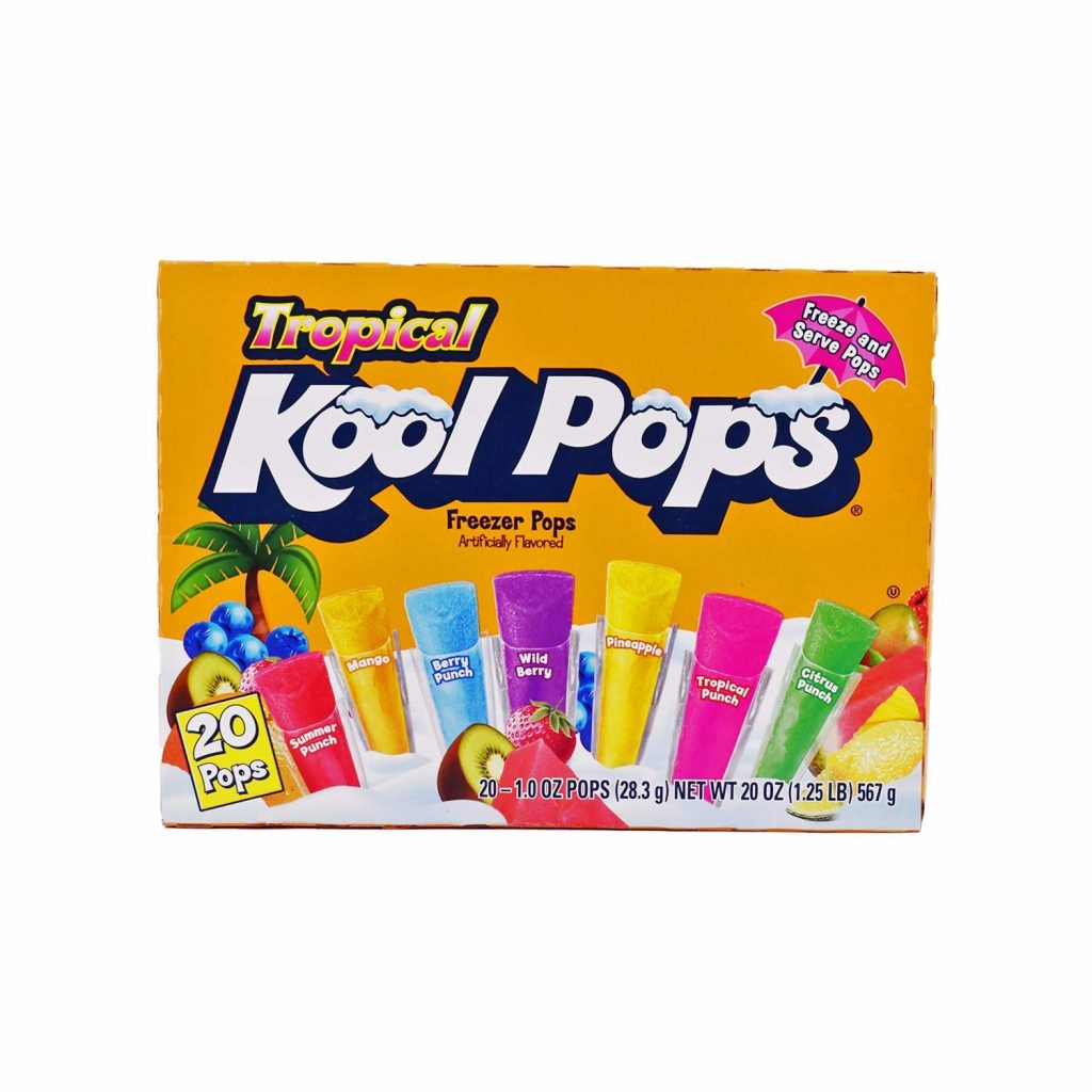 Kool Pops Tropical Freezer Bars 1oz (28.3g) 20Pack Authentic Ja Foods