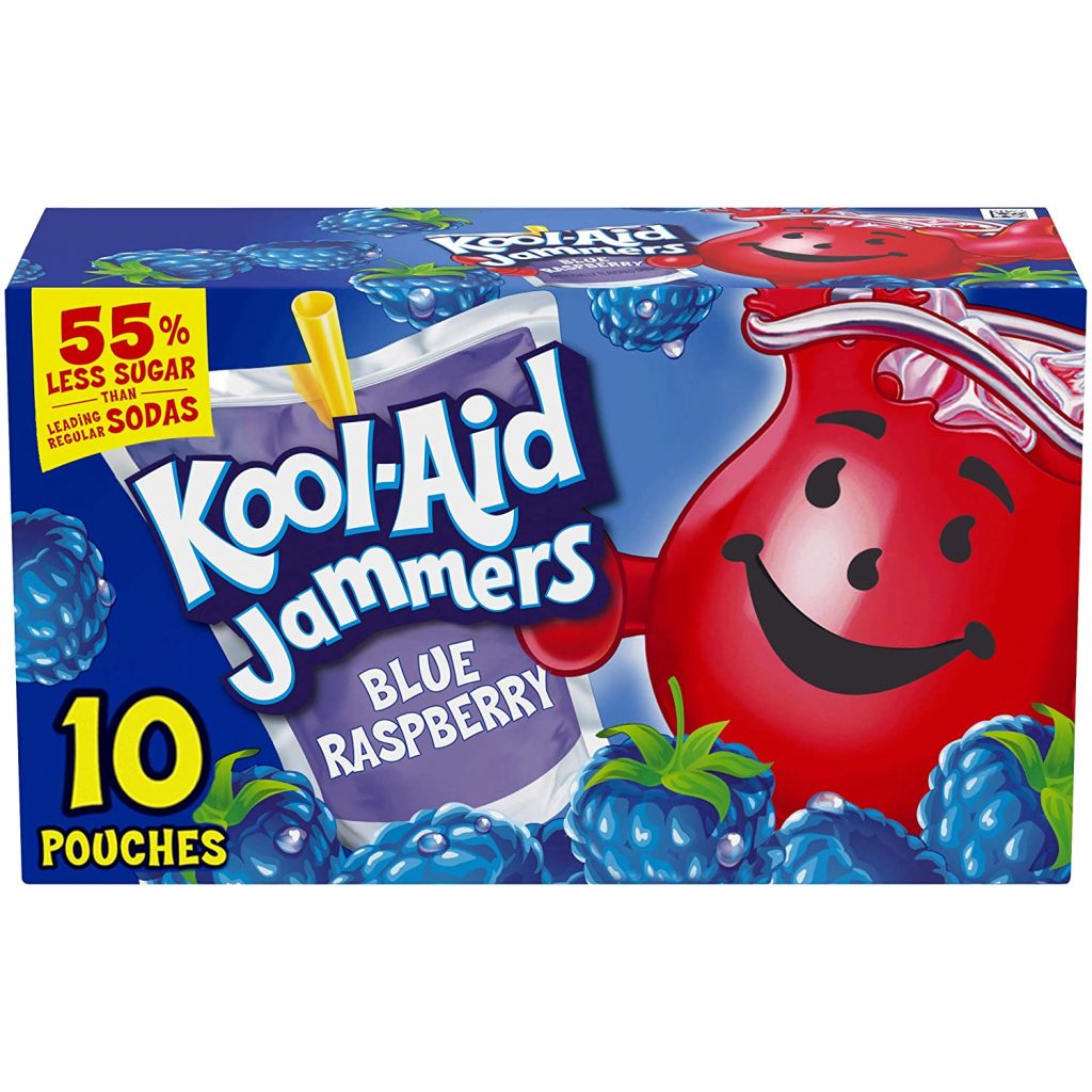 Kool Aid Jammers Blue Raspberry 10 Pouches 177ml Authentic Ja Foods 9432